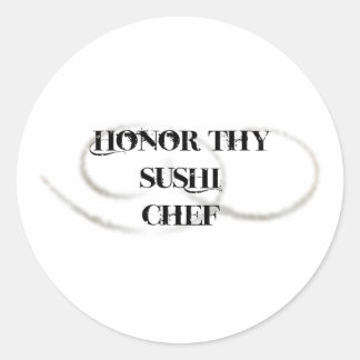 Adesivo Redondo Honra Thy Sushi Chef