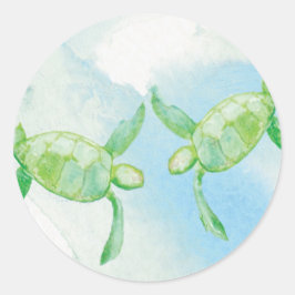 Adesivo Redondo Honu Turtle Sticker