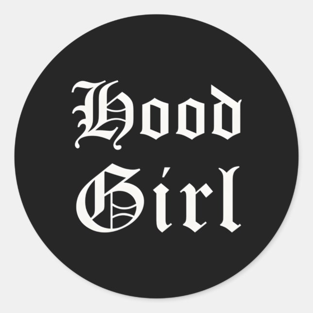 Adesivo Redondo Hood Trap Gangsta Ghetto (Frente)