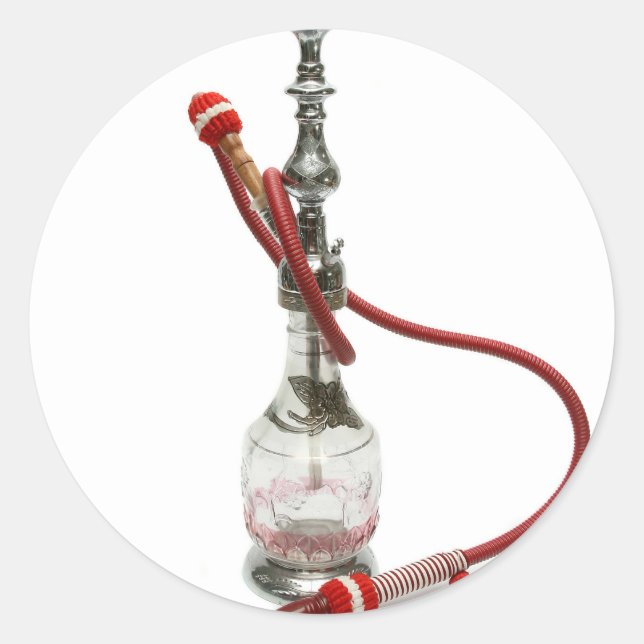 Adesivo Redondo Hookah Water Pipe (Frente)
