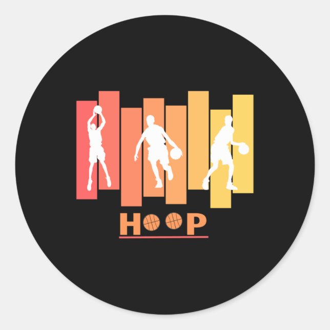 Adesivo Redondo Hoop Basball Funny - Laranja (Frente)
