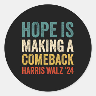 Adesivo Redondo Hope É Fazer De Comeback Kamala Harris Tim Wheime