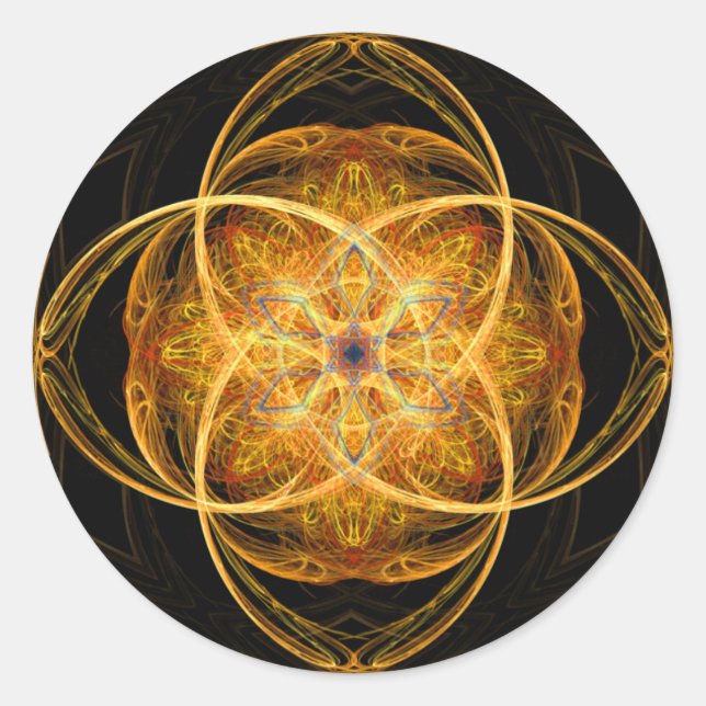 Adesivo Redondo Hope - Fractal Sticker (Frente)