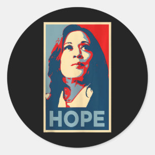 Adesivo Redondo Hope Kamala Harris Hope Poster 47th Vote Empowerme