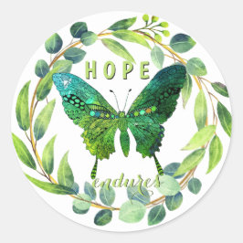 Adesivo Redondo Hope suporta picadas de borboleta floral