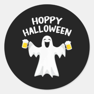 Adesivo Redondo Hoppy Halloween Dia de as Bruxas engraçado Cute Gh