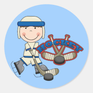 Adesivo Redondo HÓQUEI - camiseta e presentes do menino