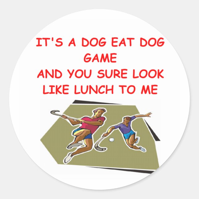 Adesivo Redondo hóquei em campo (Frente)