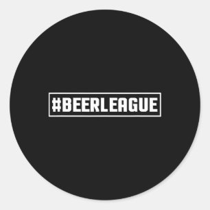 Adesivo Redondo Hoquei No Campeonato De Liga De Cerveja Hashtag En