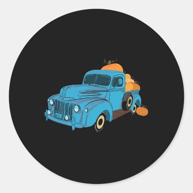 Adesivo Redondo Hora de Colheita de Bombaim de Queda Caminhão de F (Frente)