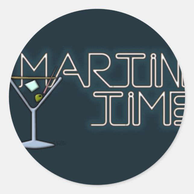 Adesivo Redondo Hora de Martini (Frente)