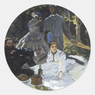 Adesivo Redondo Hora do almoço na grama