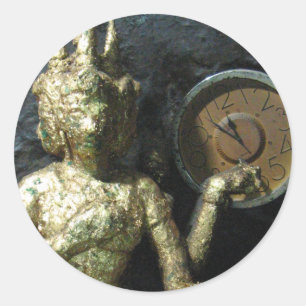 Adesivo Redondo Hora do Buda... Tailândia