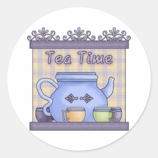Adesivo Redondo Hora do chá