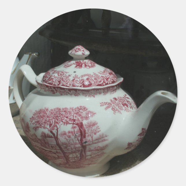 Adesivo Redondo Hora do chá (Frente)