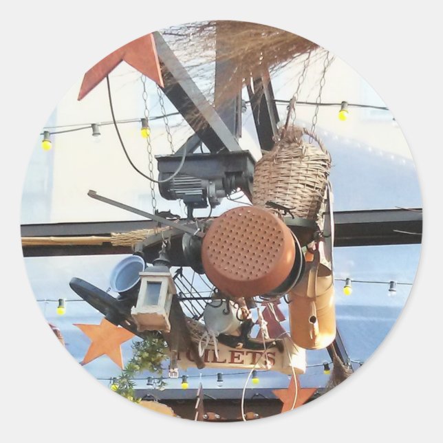 Adesivo Redondo Hora do inverno (Frente)