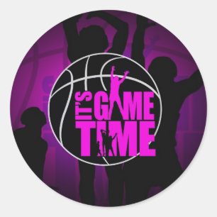 Adesivo Redondo Hora do Jogo - Rosa