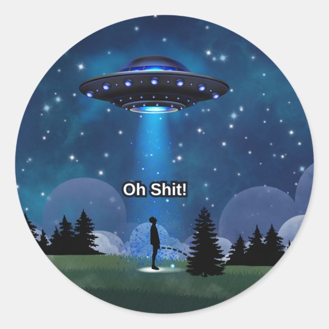 Adesivo Redondo Hora Errada De Abaixar As Calças (Frente)