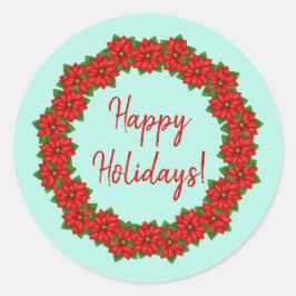 Adesivo Redondo Horário de Natal feliz