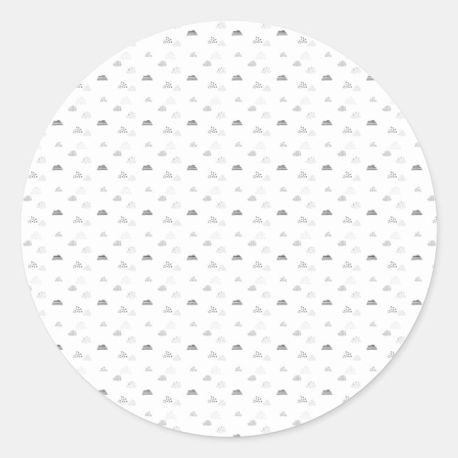 Adesivo Redondo Horizontal, Cinza Média (Frente)