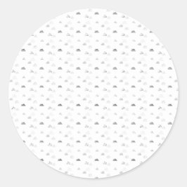 Adesivo Redondo Horizontal, Cinza Média