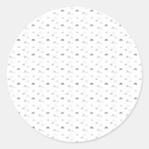 Adesivo Redondo Horizontal, Cinza Média