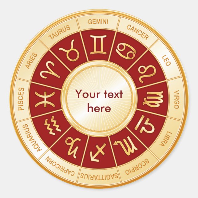 Adesivo Redondo Horoscópio Mandala (Frente)