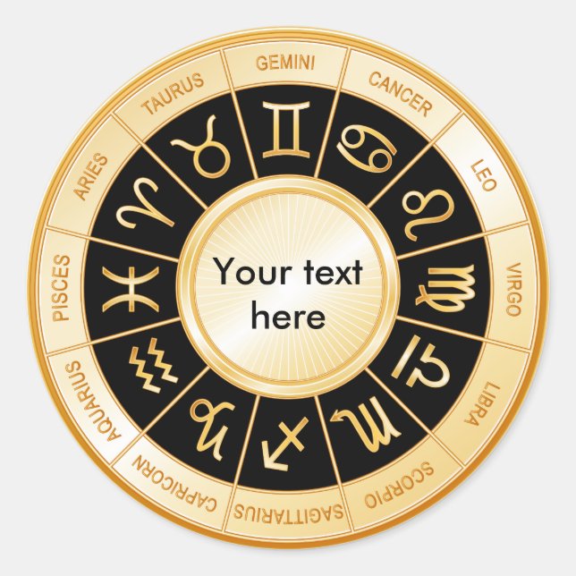 Adesivo Redondo Horoscópio Mandala (Frente)