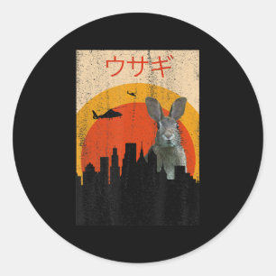 Adesivo Redondo Horror do Coelho do Filme Japonês   Amantes de Coe