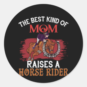 Adesivo Redondo Horse Art O Melhor Tipo De Mãe