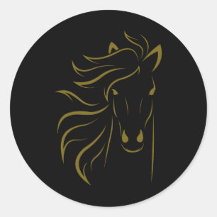 Adesivo Redondo Horse Lover Oferece Mulheres Equestres Homens Hors