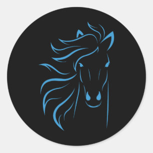 Adesivo Redondo Horse Lover Oferece Mulheres Equestres Homens Hors