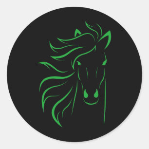 Adesivo Redondo Horse Lover Oferece Mulheres Equestres Homens Hors