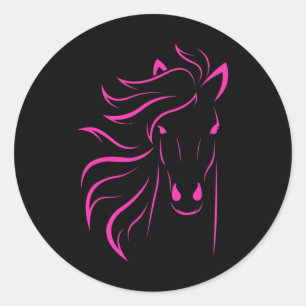 Adesivo Redondo Horse Lover Oferece Mulheres Equestres Homens Hors