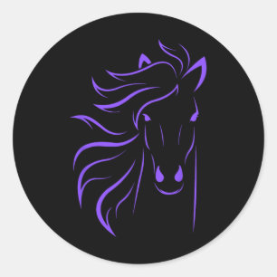 Adesivo Redondo Horse Lover Oferece Mulheres Equestres Homens Hors