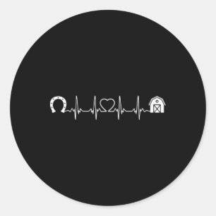 Adesivo Redondo Horsescuto Ss Cute Ss Barn Heartbeat Rid