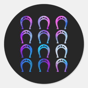 Adesivo Redondo Horsescuto Ss Cute Sss Cavalo Andando Hor Equestre