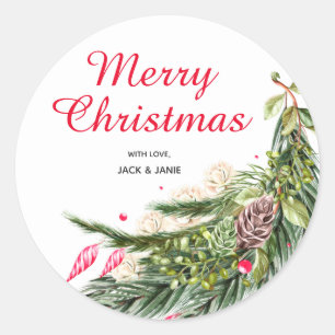 Adesivo Redondo Hortaliças personalizadas do Natal