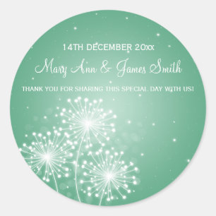 Adesivo Redondo Hortelã elegante da faísca do verão do Tag do