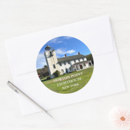 Adesivo Redondo Horton Point Lighthouse New York Round Stickers