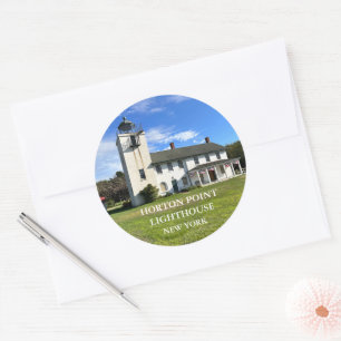 Adesivo Redondo Horton Point Lighthouse New York Round Stickers