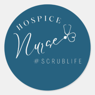 Adesivo Redondo Hospice Nurse Registered Nurse RN Emergency Room