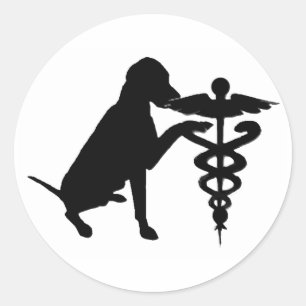 ADESIVO REDONDO HOSPITAL DA TERAPIA DO CÃO