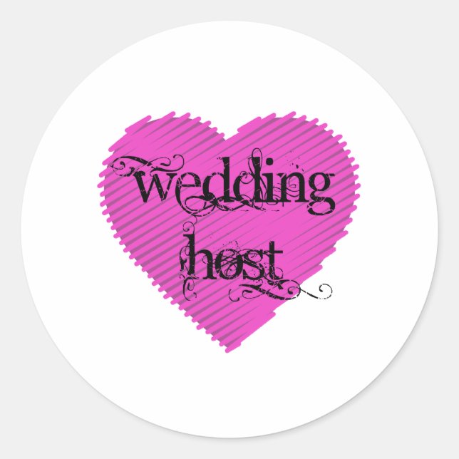 Adesivo Redondo Host de Casamento (Frente)