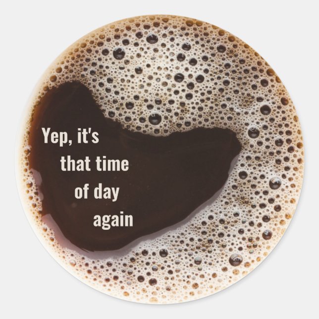 Adesivo Redondo Hot Coffee  (Frente)