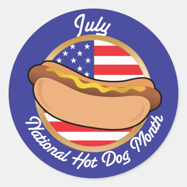 Adesivo Redondo Hot Dog National (Frente)