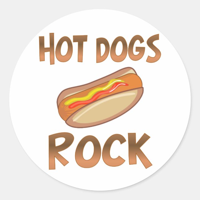 Adesivo Redondo Hot Dogs Rock (Frente)