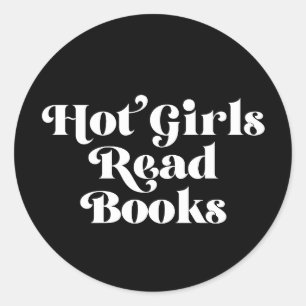 Adesivo Redondo Hot Girls Leia Livros