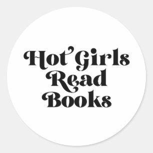 Adesivo Redondo Hot Girls Leia Livros