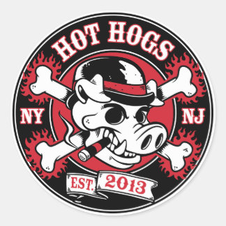Adesivo Redondo Hot Hogs™ Classic Round Sticker